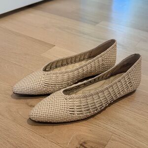 Birdies Cream Woven Flats